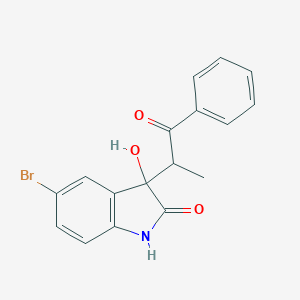 5-bromo-3-hydroxy-3-(1-oxo-1-phenylpropan-2-yl)-1,3-dihydro-2H-indol-2-one