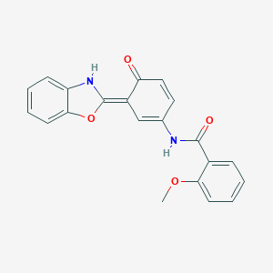 N-[(3E)-3-(3H-1,3-benzoxazol-2-ylidene)-4-oxocyclohexa-1,5-dien-1-yl]-2-methoxybenzamide