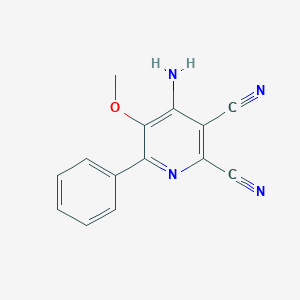 molecular formula C14H10N4O B214757 4-Amino-5-methoxy-6-phenylpyridine-2,3-dicarbonitrile 