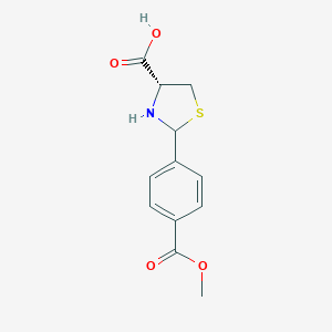 molecular formula C12H13NO4S B214760 (4R)-2-(4-methoxycarbonylphenyl)-1,3-thiazolidine-4-carboxylic acid 