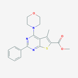 molecular formula C19H19N3O3S B214765 Methyl 5-methyl-4-(4-morpholinyl)-2-phenylthieno[2,3-d]pyrimidine-6-carboxylate 