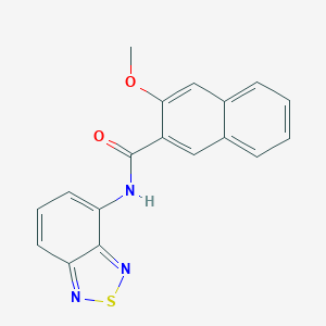 molecular formula C18H13N3O2S B214768 N-2,1,3-benzothiadiazol-4-yl-3-methoxy-2-naphthamide 