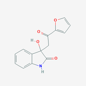 molecular formula C14H11NO4 B214771 3-[2-(furan-2-yl)-2-oxoethyl]-3-hydroxy-1H-indol-2-one CAS No. 5654-03-5