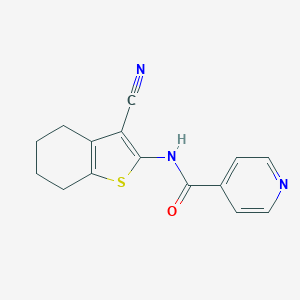 molecular formula C15H13N3OS B214774 N-(3-cyano-4,5,6,7-tetrahydro-1-benzothiophen-2-yl)pyridine-4-carboxamide 
