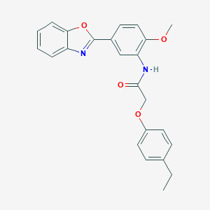molecular formula C24H22N2O4 B214776 N-[5-(1,3-benzoxazol-2-yl)-2-methoxyphenyl]-2-(4-ethylphenoxy)acetamide 