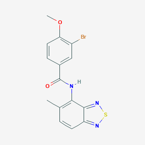 molecular formula C15H12BrN3O2S B214778 3-bromo-4-methoxy-N-(5-methyl-2,1,3-benzothiadiazol-4-yl)benzamide 