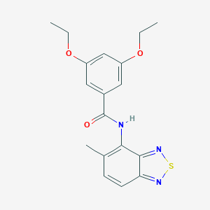 molecular formula C18H19N3O3S B214779 3,5-diethoxy-N-(5-methyl-2,1,3-benzothiadiazol-4-yl)benzamide 