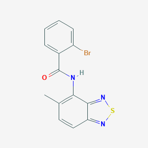 molecular formula C14H10BrN3OS B214780 2-bromo-N-(5-methyl-2,1,3-benzothiadiazol-4-yl)benzamide 