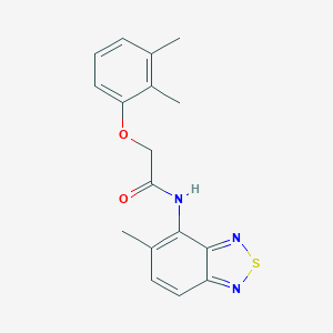 molecular formula C17H17N3O2S B214782 2-(2,3-dimethylphenoxy)-N-(5-methyl-2,1,3-benzothiadiazol-4-yl)acetamide 