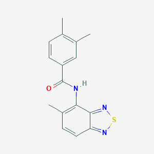 molecular formula C16H15N3OS B214783 3,4-dimethyl-N-(5-methyl-2,1,3-benzothiadiazol-4-yl)benzamide 