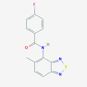 molecular formula C14H10FN3OS B214784 4-fluoro-N-(5-methyl-2,1,3-benzothiadiazol-4-yl)benzamide 
