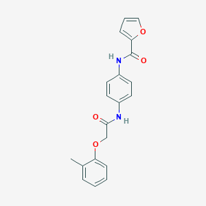 molecular formula C20H18N2O4 B214793 N-[4-[[2-(2-methylphenoxy)acetyl]amino]phenyl]furan-2-carboxamide CAS No. 5842-16-0