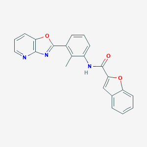 molecular formula C22H15N3O3 B214801 N-(2-methyl-3-[1,3]oxazolo[4,5-b]pyridin-2-ylphenyl)-1-benzofuran-2-carboxamide 