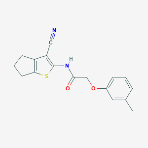 molecular formula C17H16N2O2S B214805 N-(3-Cyano-5,6-dihydro-4H-cyclopenta[b]thiophen-2-yl)-2-m-tolyloxy-acetamide 