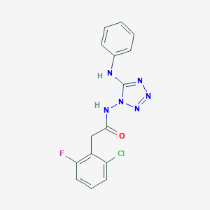 molecular formula C15H12ClFN6O B214807 N-(5-anilino-1H-tetraazol-1-yl)-2-(2-chloro-6-fluorophenyl)acetamide 