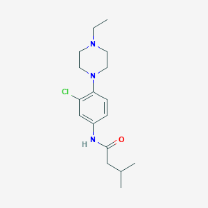 molecular formula C17H26ClN3O B214809 N-[3-chloro-4-(4-ethylpiperazin-1-yl)phenyl]-3-methylbutanamide 