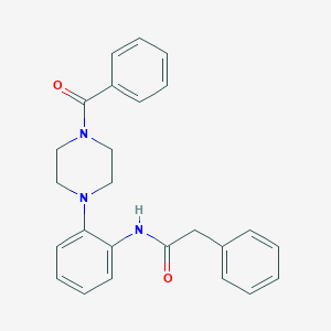 molecular formula C25H25N3O2 B214812 N-[2-(4-benzoyl-1-piperazinyl)phenyl]-2-phenylacetamide 
