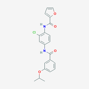 molecular formula C21H19ClN2O4 B214820 N-{2-chloro-4-[(3-isopropoxybenzoyl)amino]phenyl}-2-furamide 