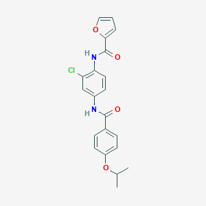 molecular formula C21H19ClN2O4 B214821 N-[2-chloro-4-[(4-propan-2-yloxybenzoyl)amino]phenyl]furan-2-carboxamide 
