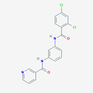 molecular formula C19H13Cl2N3O2 B214822 N-{3-[(2,4-dichlorobenzoyl)amino]phenyl}nicotinamide 
