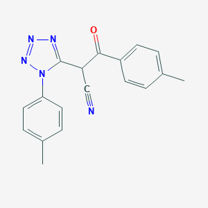 molecular formula C18H15N5O B214826 3-(4-methylphenyl)-2-[1-(4-methylphenyl)-1H-tetraazol-5-yl]-3-oxopropanenitrile 