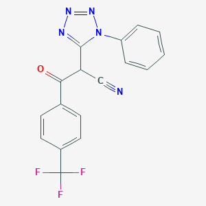 3-oxo-2-(1-phenyl-1H-tetraazol-5-yl)-3-[4-(trifluoromethyl)phenyl]propanenitrile
