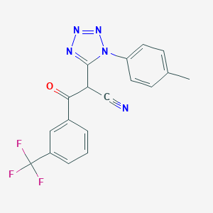 molecular formula C18H12F3N5O B214828 2-[1-(4-methylphenyl)-1H-tetraazol-5-yl]-3-oxo-3-[3-(trifluoromethyl)phenyl]propanenitrile 