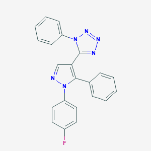 molecular formula C22H15FN6 B214832 5-[1-(4-fluorophenyl)-5-phenyl-1H-pyrazol-4-yl]-1-phenyl-1H-tetraazole 