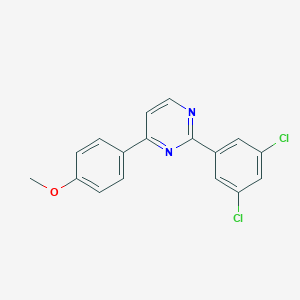 molecular formula C17H12Cl2N2O B214848 4-[2-(3,5-Dichlorophenyl)-4-pyrimidinyl]phenyl methyl ether 