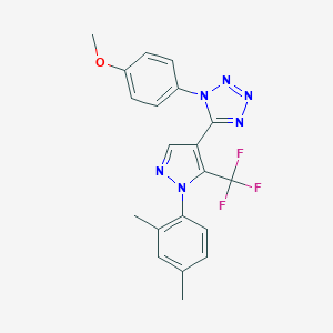 molecular formula C20H17F3N6O B214850 5-[1-(2,4-dimethylphenyl)-5-(trifluoromethyl)-1H-pyrazol-4-yl]-1-(4-methoxyphenyl)-1H-tetraazole 