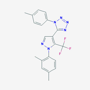 molecular formula C20H17F3N6 B214851 5-[1-(2,4-dimethylphenyl)-5-(trifluoromethyl)-1H-pyrazol-4-yl]-1-(4-methylphenyl)-1H-tetraazole 