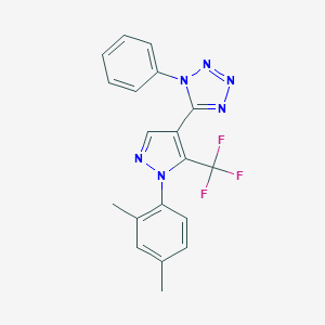 molecular formula C19H15F3N6 B214852 5-[1-(2,4-dimethylphenyl)-5-(trifluoromethyl)-1H-pyrazol-4-yl]-1-phenyl-1H-tetraazole 