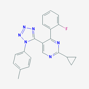 molecular formula C21H17FN6 B214857 2-cyclopropyl-4-(2-fluorophenyl)-5-[1-(4-methylphenyl)-1H-tetraazol-5-yl]pyrimidine 
