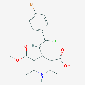 molecular formula C19H19BrClNO4 B214861 Dimethyl 4-[2-(4-bromophenyl)-2-chlorovinyl]-2,6-dimethyl-1,4-dihydro-3,5-pyridinedicarboxylate 
