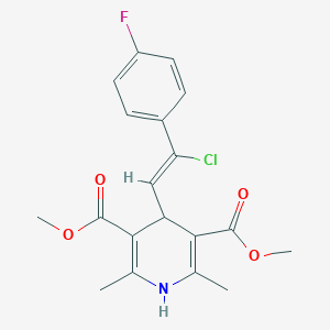 molecular formula C19H19ClFNO4 B214862 Dimethyl 4-[2-chloro-2-(4-fluorophenyl)vinyl]-2,6-dimethyl-1,4-dihydro-3,5-pyridinedicarboxylate 