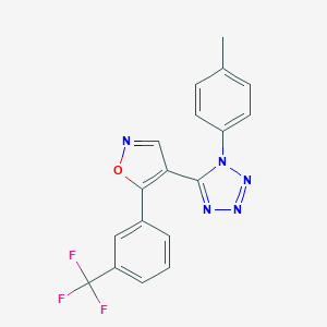 molecular formula C18H12F3N5O B214863 1-(4-methylphenyl)-5-{5-[3-(trifluoromethyl)phenyl]-4-isoxazolyl}-1H-tetraazole 