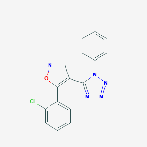molecular formula C17H12ClN5O B214864 5-[5-(2-chlorophenyl)-4-isoxazolyl]-1-(4-methylphenyl)-1H-tetraazole 
