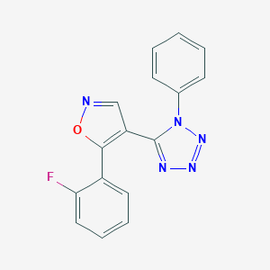 molecular formula C16H10FN5O B214865 5-[5-(2-fluorophenyl)-4-isoxazolyl]-1-phenyl-1H-tetraazole 