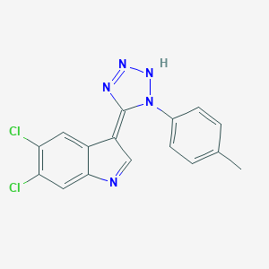 molecular formula C16H11Cl2N5 B214867 (3E)-5,6-dichloro-3-[1-(4-methylphenyl)-2H-tetrazol-5-ylidene]indole 