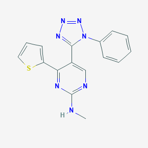 N-methyl-N-[5-(1-phenyl-1H-tetraazol-5-yl)-4-(2-thienyl)-2-pyrimidinyl]amine