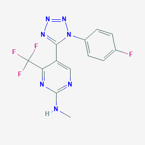 N-[5-[1-(4-fluorophenyl)-1H-tetraazol-5-yl]-4-(trifluoromethyl)-2-pyrimidinyl]-N-methylamine