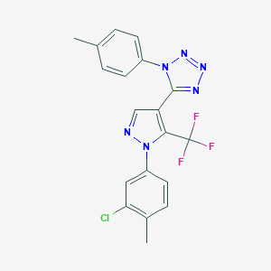 molecular formula C19H14ClF3N6 B214878 5-[1-(3-chloro-4-methylphenyl)-5-(trifluoromethyl)-1H-pyrazol-4-yl]-1-(4-methylphenyl)-1H-tetraazole 