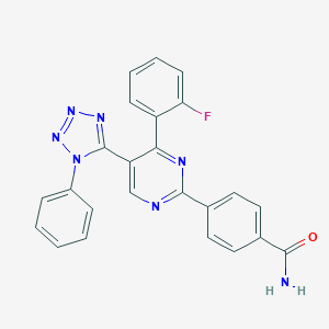 4-[4-(2-fluorophenyl)-5-(1-phenyl-1H-tetraazol-5-yl)-2-pyrimidinyl]benzamide