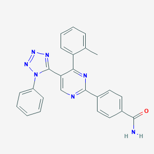 molecular formula C25H19N7O B214886 4-[4-(2-methylphenyl)-5-(1-phenyl-1H-tetraazol-5-yl)-2-pyrimidinyl]benzamide 