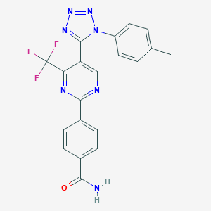 molecular formula C20H14F3N7O B214887 4-[5-[1-(4-methylphenyl)-1H-tetraazol-5-yl]-4-(trifluoromethyl)-2-pyrimidinyl]benzamide 