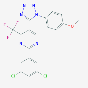 molecular formula C19H11Cl2F3N6O B214890 2-(3,5-dichlorophenyl)-5-[1-(4-methoxyphenyl)-1H-tetraazol-5-yl]-4-(trifluoromethyl)pyrimidine 