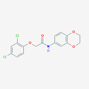2-(2,4-dichlorophenoxy)-N-(2,3-dihydro-1,4-benzodioxin-6-yl)acetamide