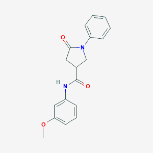 molecular formula C18H18N2O3 B214901 N-(3-methoxyphenyl)-5-oxo-1-phenylpyrrolidine-3-carboxamide 