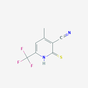 molecular formula C8H5F3N2S B214902 4-甲基-2-硫代亚甲基-6-(三氟甲基)-1H-吡啶-3-腈 CAS No. 182127-90-8