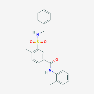 molecular formula C22H22N2O3S B214904 3-(benzylsulfamoyl)-4-methyl-N-(2-methylphenyl)benzamide 